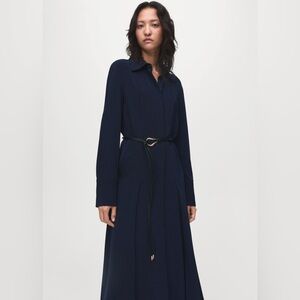 MANGO | Belt Shirt Dress | Size: Small (4)